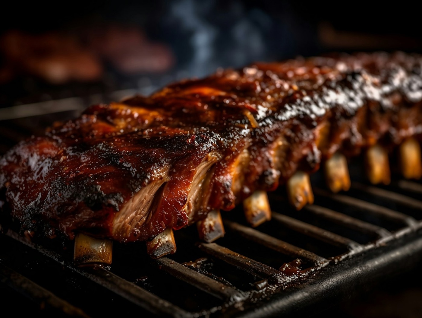 Рёбра на углях в BBQ Kitchen